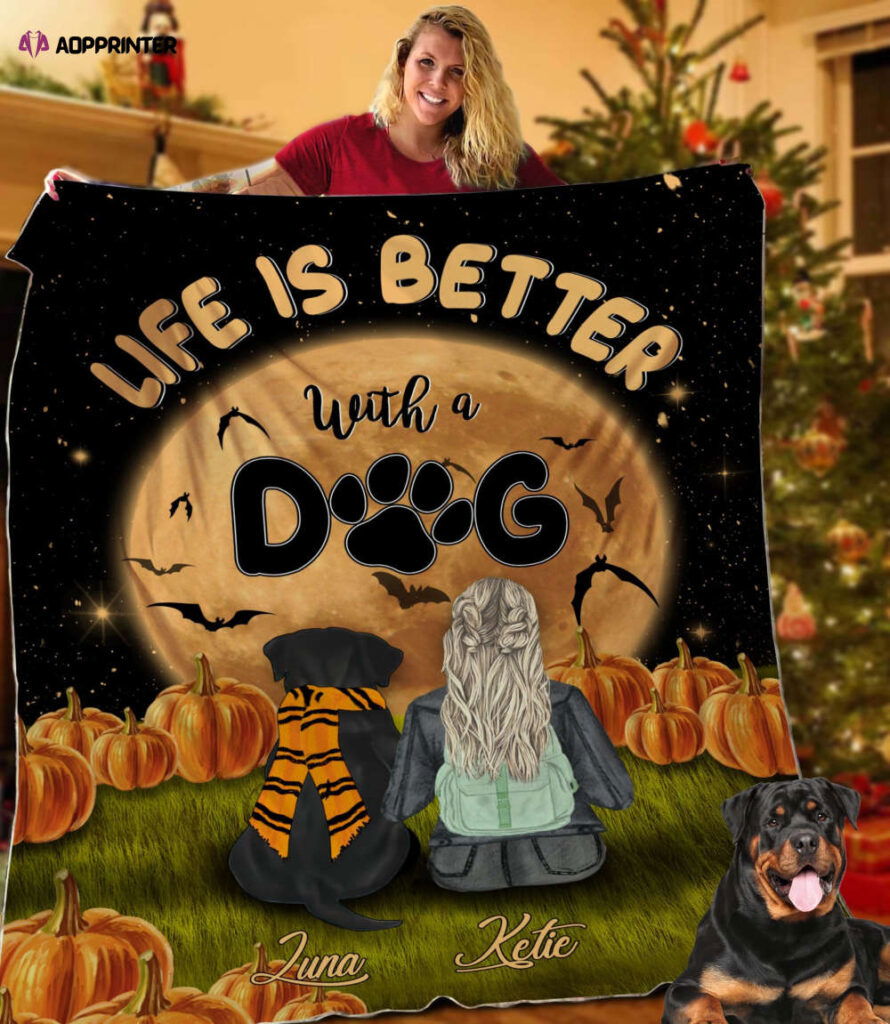 Rottweiler – Life is better with a dog blanket DD Rottweiler – Life is better with a dog blanket DD