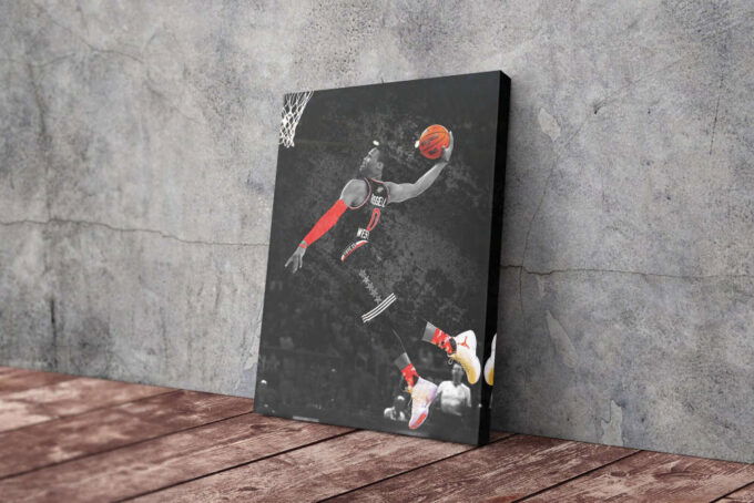 Russell Westbrook Poster Oklahoma City Thunders Basketball Canvas Unique Design Wall Art Print Hand Made Ready to Hang Custom Design