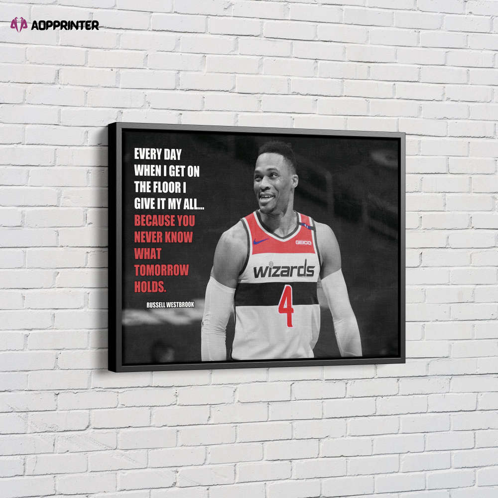 Russell Westbrook Quote Poster Washington Wizards Canvas Unique Design Wall Art Print Hand Made Ready to Hang Custom Design Russell Westbrook Quote Poster Washington Wizards Canvas Unique Design Wall Art Print Hand Made Ready to Hang Custom Design