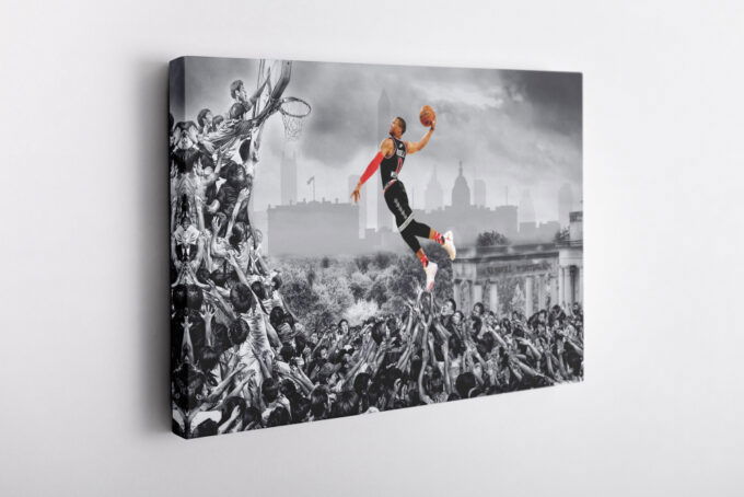 Russell Westbrook Supremacy Poster Houston Rockets Canvas Unique Design Wall Art Print Hand Made Ready to Hang Custom Design