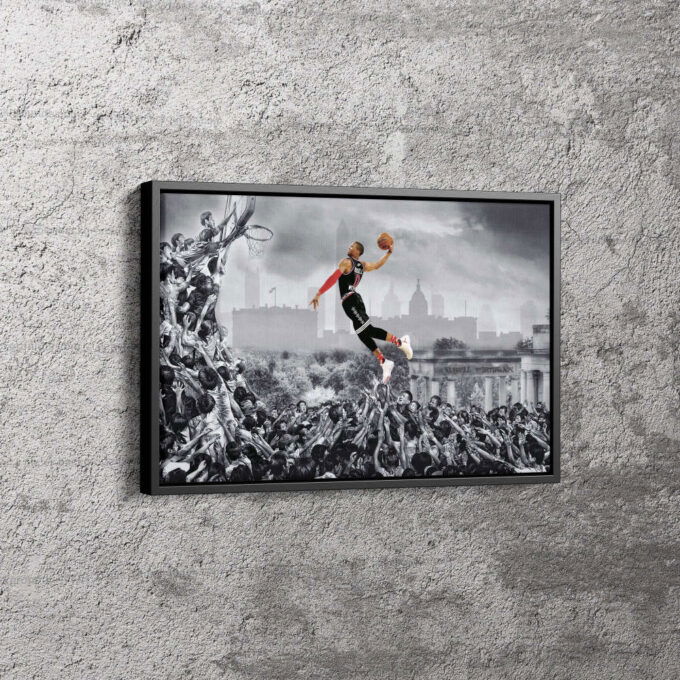 Russell Westbrook Supremacy Poster Houston Rockets Canvas Unique Design Wall Art Print Hand Made Ready to Hang Custom Design