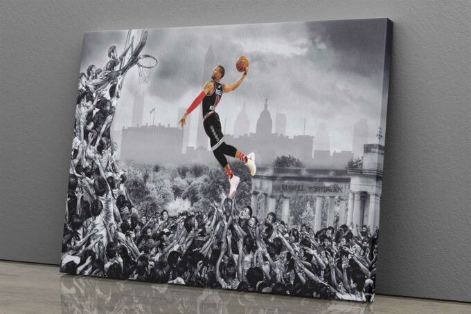 Russell Westbrook Supremacy Poster Houston Rockets Canvas Unique Design Wall Art Print Hand Made Ready to Hang Custom Design