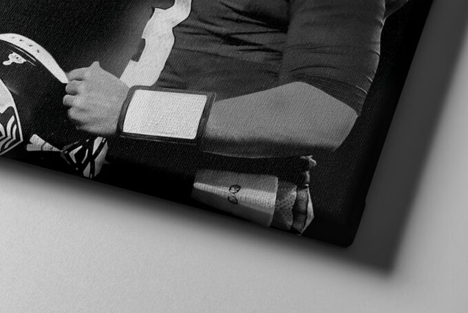 Russell Wilson Quote Poster Black and White Seattle Seahawks Canvas Unique Design Wall Art Print Hand Made Ready to Hang Custom Design
