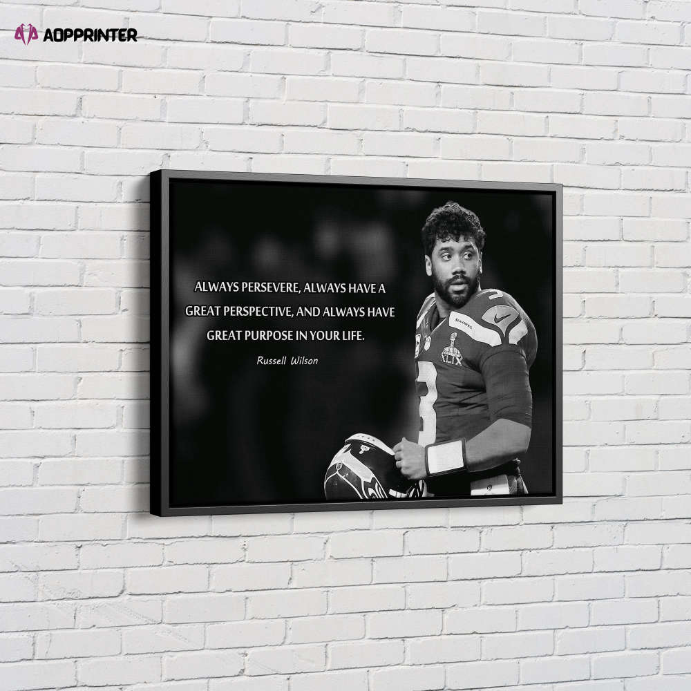 Russell Wilson Quote Poster Black and White Seattle Seahawks Canvas Unique Design Wall Art Print Hand Made Ready to Hang Custom Design Russell Wilson Quote Poster Black and White Seattle Seahawks Canvas Unique Design Wall Art Print Hand Made Ready to Hang Custom Design