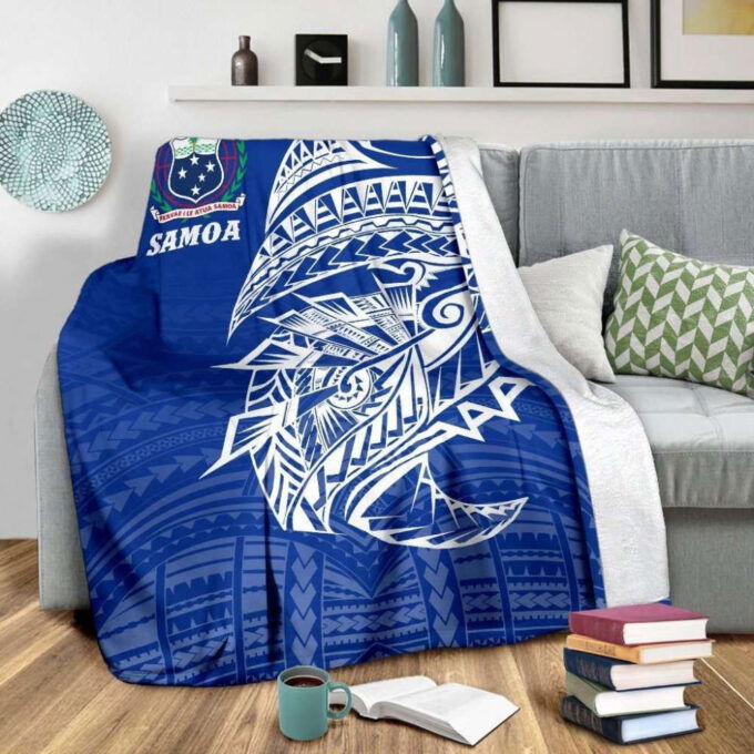 Samoa Tattoo Premium Blanket Rugby Style K4