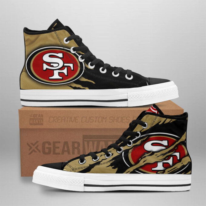 San Francisco 49ers High Top Shoes Custom For Fans