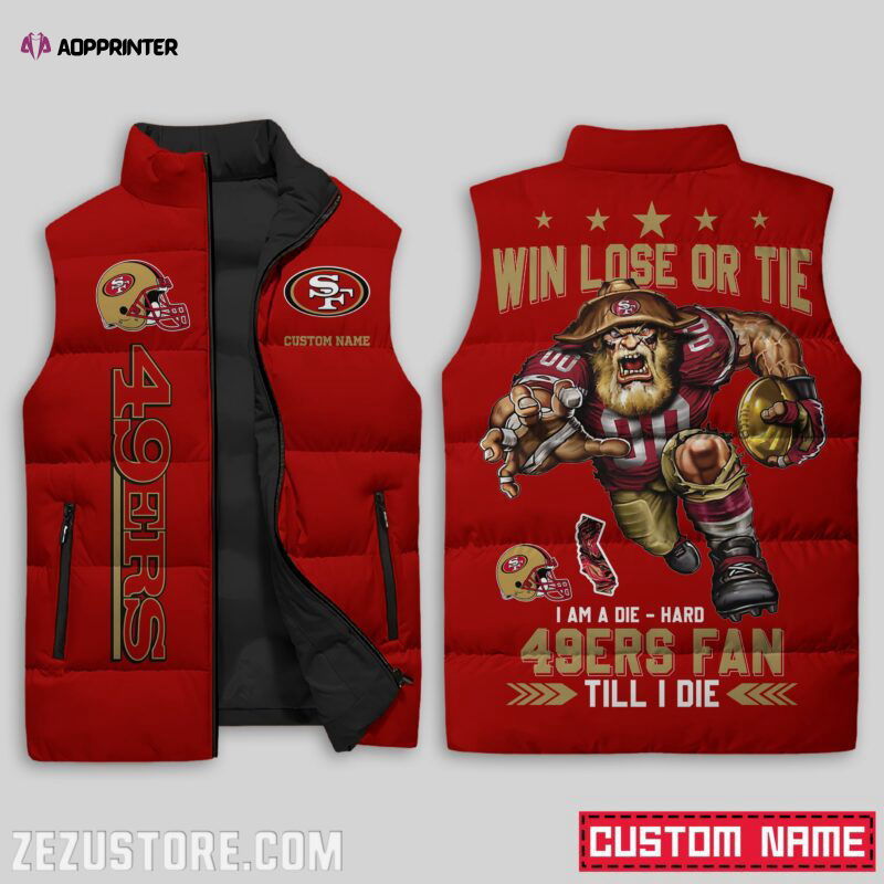 San Francisco 49ers NFL Sleeveless Puffer Jacket Custom For Fans Gifts San Francisco 49ers NFL Sleeveless Puffer Jacket Custom For Fans Gifts