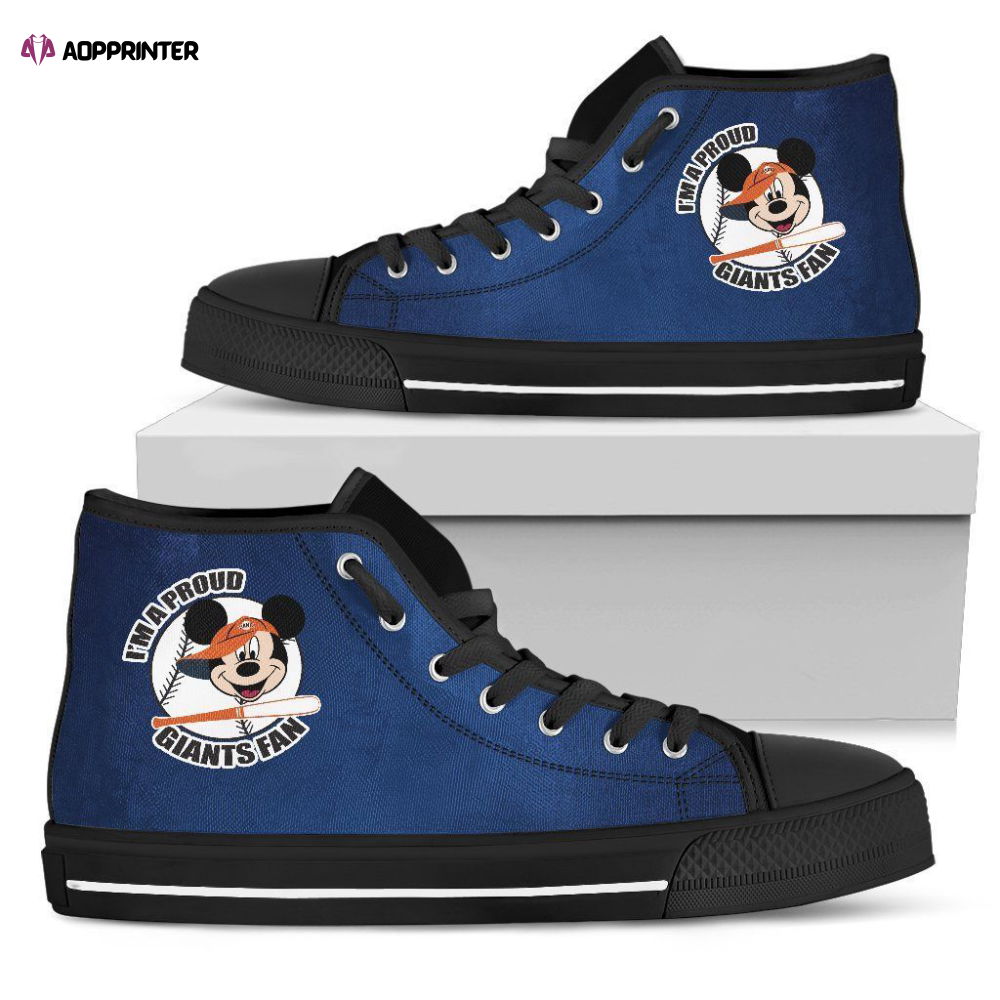 San Francisco Giants Mickey Mouse MLB Custom Canvas High Top Shoes San Francisco Giants Mickey Mouse MLB Custom Canvas High Top Shoes