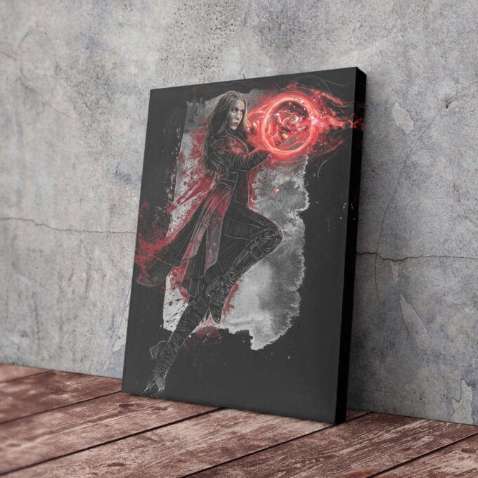 Scarlet Witch Poster Marvel Comics Art Canvas Wall Art Print Home Decor Framed Poster Gift for Kids