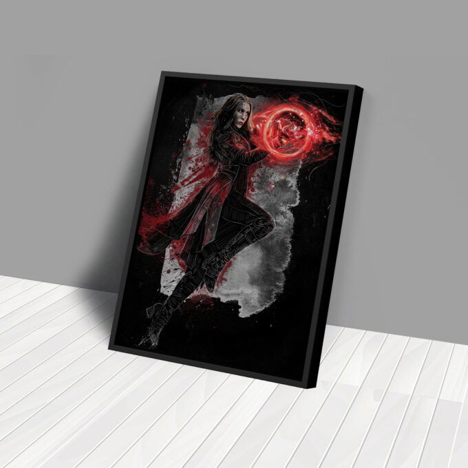 Scarlet Witch Poster Marvel Comics Art Canvas Wall Art Print Home Decor Framed Poster Gift for Kids