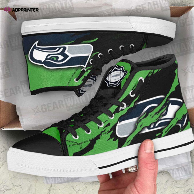 Seattle Seahawks High Top Shoes Custom For Fans