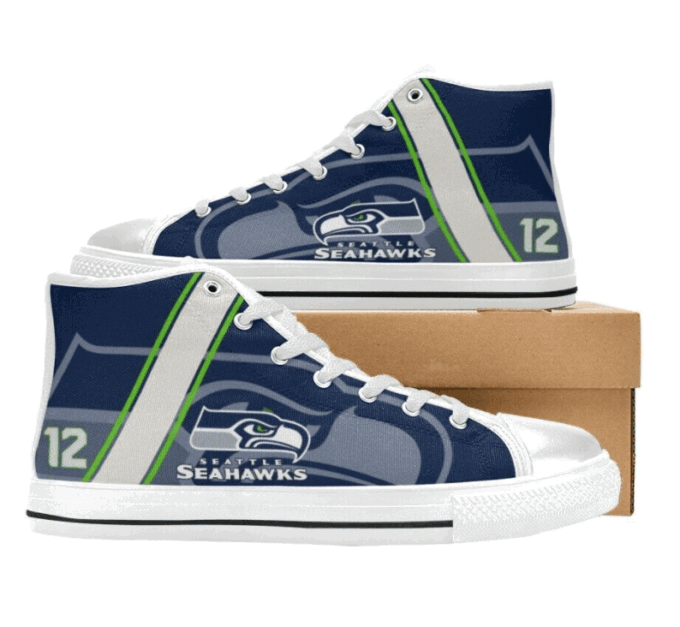 Seattle Seahawks NFL Custom Canvas High Top Shoes