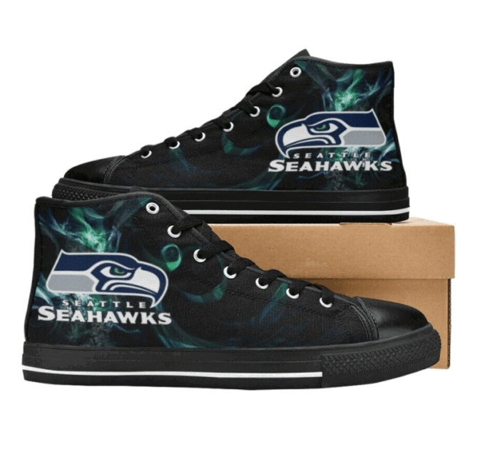 Seattle Seahawks NFL Custom Canvas High Top Shoes HT1145