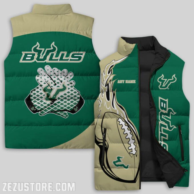 South Florida Bulls NCAA Sleeveless Puffer Jacket Custom For Fans Gifts