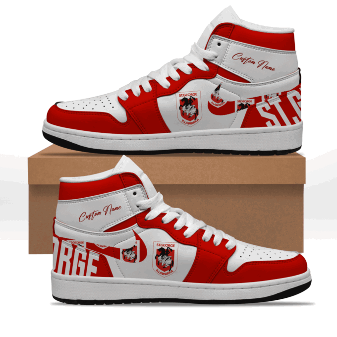 St. George Illawarra Dragons NRL Air Jordan 1 Sneakers High Top For Fans