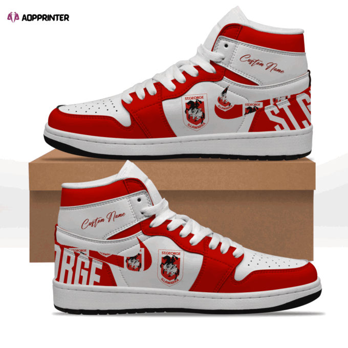 St. George Illawarra Dragons NRL Air Jordan 1 Sneakers High Top For Fans