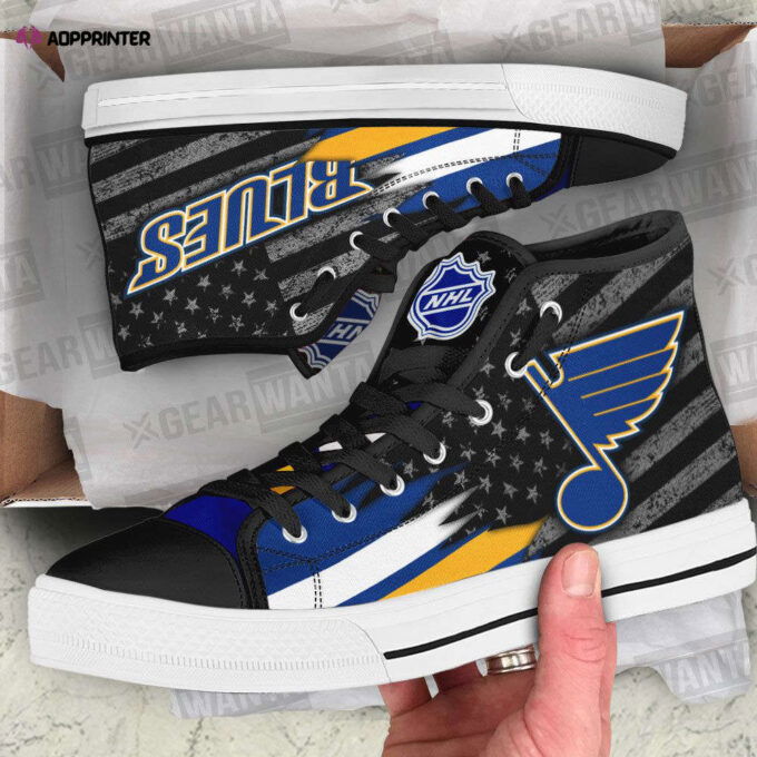 St Louis Blues High Top Shoes Custom For Fans