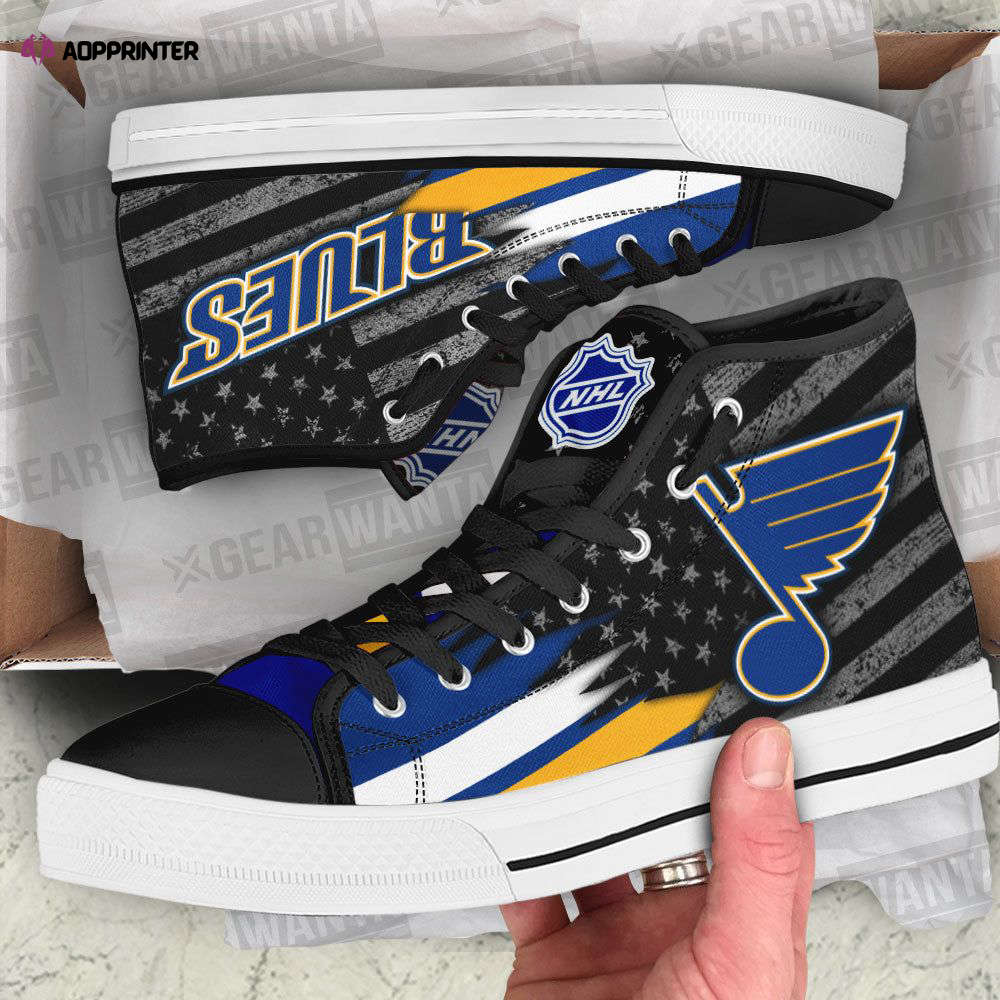 St Louis Blues High Top Shoes Custom For Fans St Louis Blues High Top Shoes Custom For Fans