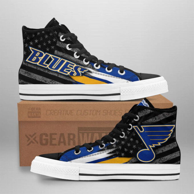 St Louis Blues High Top Shoes Custom For Fans