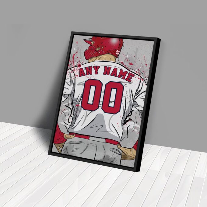 St. Louis Cardinals Jersey MLB Personalized Jersey Custom Name and Number Canvas Wall Art Home Decor Framed Poster Man Cave Gift