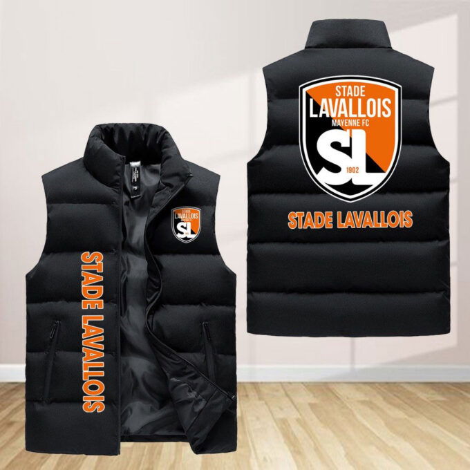 Stade Lavallois Sleeveless Puffer Jacket Custom For Fans Gifts