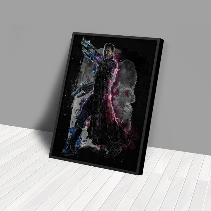 Star-Lord Poster Marvel Comics Art Canvas Wall Art Print Home Decor Framed Poster Gift for Kids