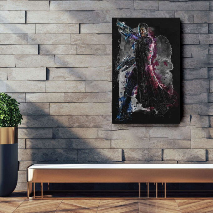 Star-Lord Poster Marvel Comics Art Canvas Wall Art Print Home Decor Framed Poster Gift for Kids