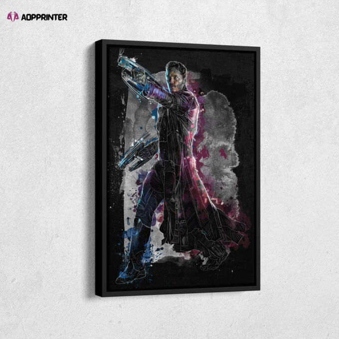 Star-Lord Poster Marvel Comics Art Canvas Wall Art Print Home Decor Framed Poster Gift for Kids