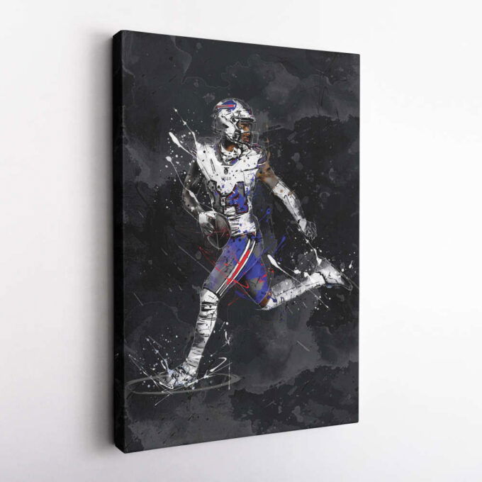 Stefon Diggs Art Buffalo Bills NFL Canvas Wall Art Home Decor Framed Poster Man Cave Gift