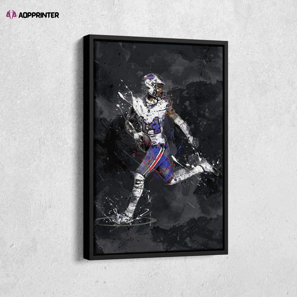 Stefon Diggs Art Buffalo Bills NFL Canvas Wall Art Home Decor Framed Poster Man Cave Gift Stefon Diggs Art Buffalo Bills NFL Canvas Wall Art Home Decor Framed Poster Man Cave Gift