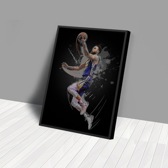 Stephen Curry Art Golden State Warriors NBA Wall Art Home Decor Hand Made Poster Canvas Print