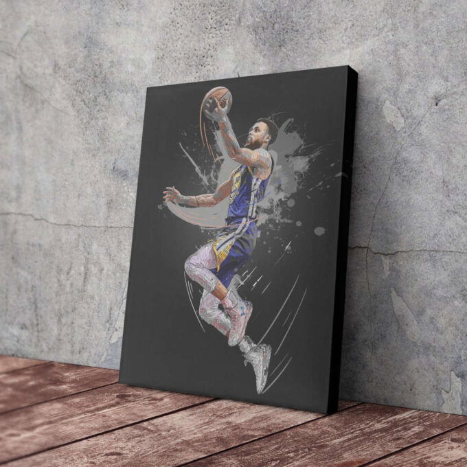 Stephen Curry Art Golden State Warriors NBA Wall Art Home Decor Hand Made Poster Canvas Print