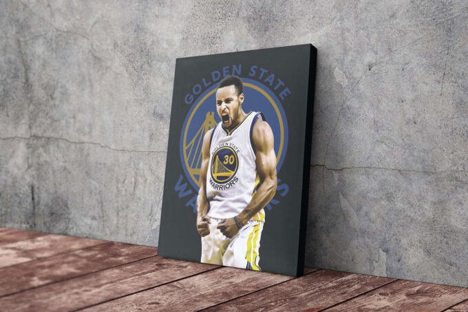 Stephen Curry Art Poster Golden State Warriors Point Guard Canvas Unique Design Wall Art Print Hand Made Ready to Hang Custom Design