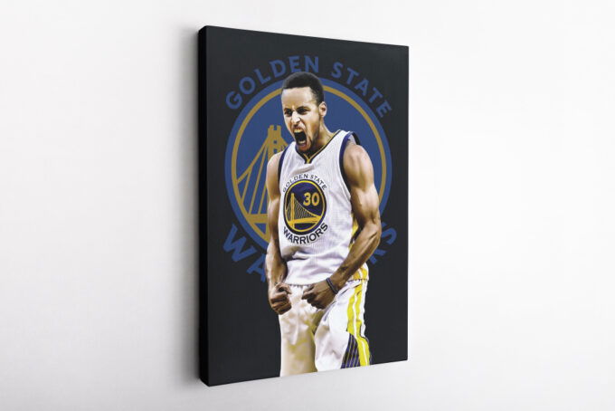 Stephen Curry Art Poster Golden State Warriors Point Guard Canvas Unique Design Wall Art Print Hand Made Ready to Hang Custom Design
