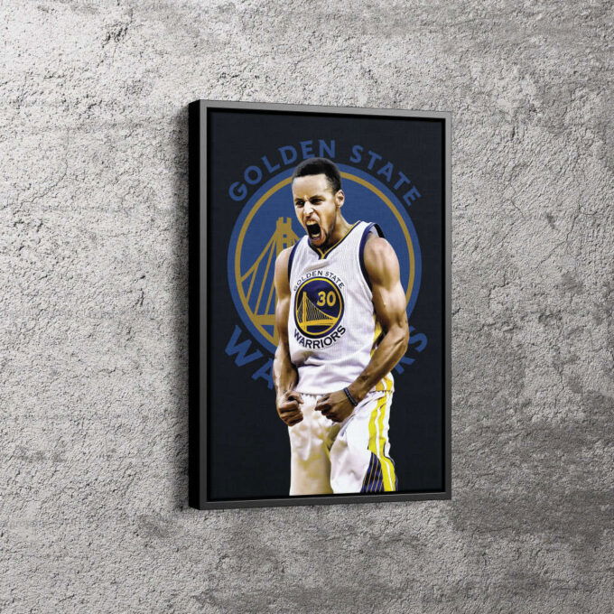 Stephen Curry Art Poster Golden State Warriors Point Guard Canvas Unique Design Wall Art Print Hand Made Ready to Hang Custom Design