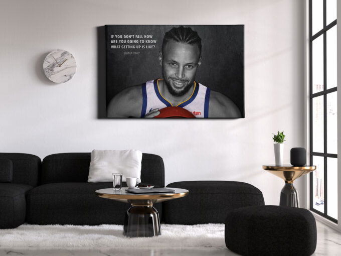 Stephen Curry Quote Poster Golden State Warriors Canvas Unique Design Wall Art Print Hand Made Ready to Hang Custom Design