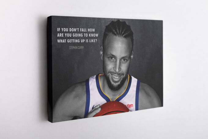 Stephen Curry Quote Poster Golden State Warriors Canvas Unique Design Wall Art Print Hand Made Ready to Hang Custom Design