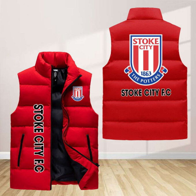 Stoke City F.C Sleeveless Puffer Jacket Custom For Fans Gifts