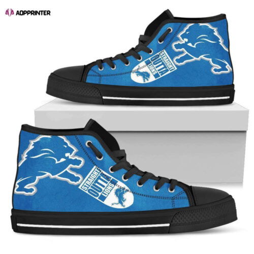 Cart 5 Straight Outta Detroit Lions NFL Custom Canvas High Top Shoes HT1134