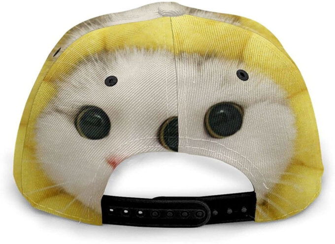 Sunflower Cat Print Casual Baseball 3D Cap Adjustable Twill Sports Dad Hats for Unisex