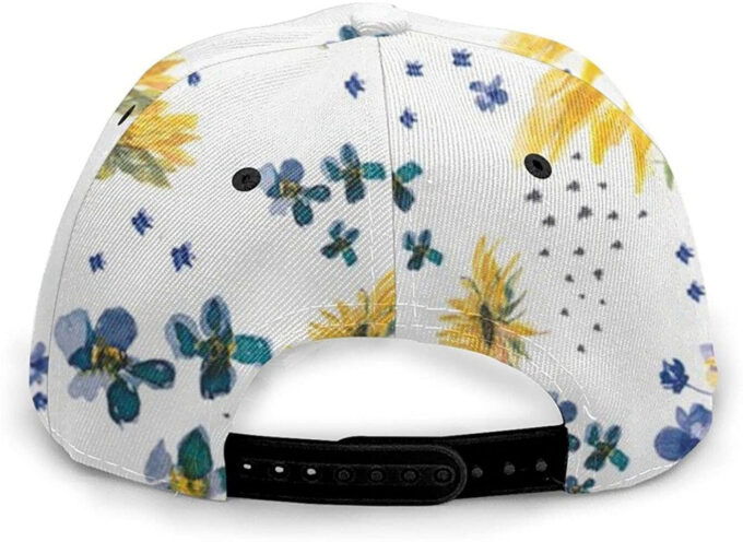 Sunflower Print Casual Baseball Cap Adjustable Twill Sports Dad Hats for Unisex