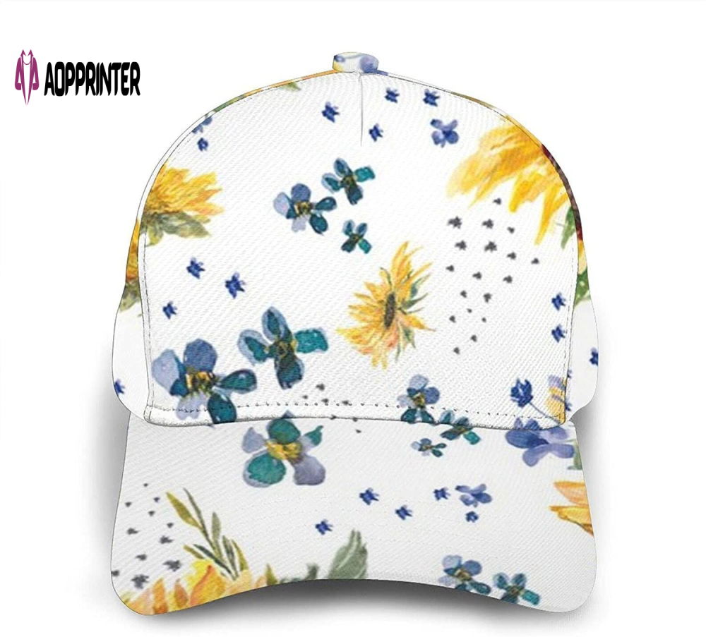 Sunflower Print Casual Baseball Cap Adjustable Twill Sports Dad Hats for Unisex Sunflower Print Casual Baseball Cap Adjustable Twill Sports Dad Hats for Unisex