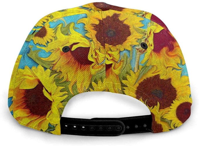 Sunflower Print Classic Baseball 3D Cap Adjustable Twill Sports Dad Hats for Unisex