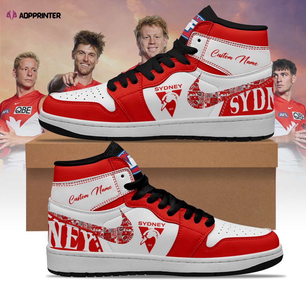 Sydney Swans AFL Personalized Air Jordan 1 Sneakers High Top For Fans Sydney Swans AFL Personalized Air Jordan 1 Sneakers High Top For Fans
