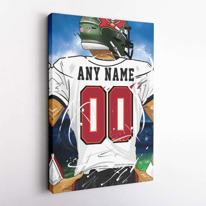Tampa Bay Buccaneers Jersey NFL Personalized Jersey Custom Name and Number Canvas Wall Art  Print Home Decor Framed Poster Man Cave Gift