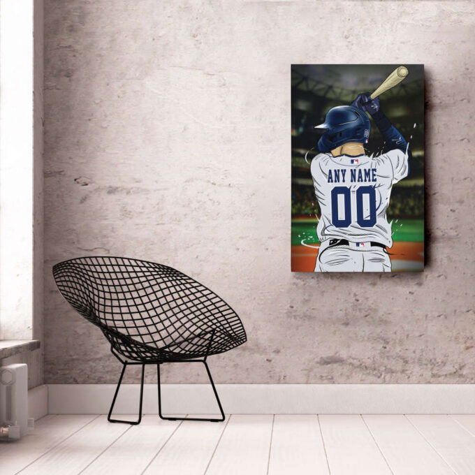 Tampa Bay Rays Jersey MLB Personalized Jersey Custom Name and Number Canvas Wall Art Print Home Decor Framed Poster Man Cave Gift