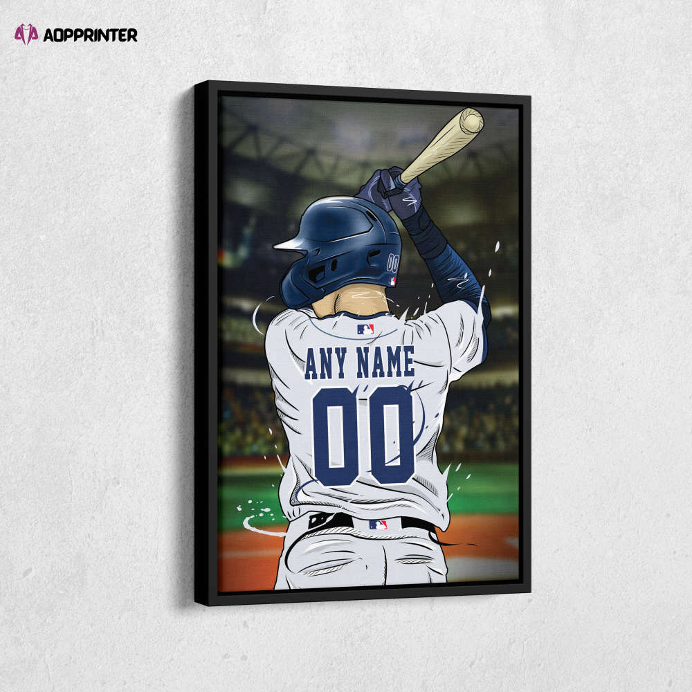 Tampa Bay Rays Jersey MLB Personalized Jersey Custom Name and Number Canvas Wall Art Print Home Decor Framed Poster Man Cave Gift Tampa Bay Rays Jersey MLB Personalized Jersey Custom Name and Number Canvas Wall Art Print Home Decor Framed Poster Man Cave Gift