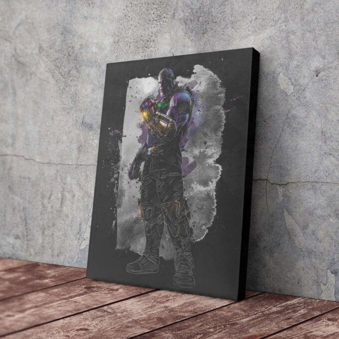 Thanos Poster Marvel Comics Art Canvas Wall Art Print Home Decor Framed Poster Gift for Kids