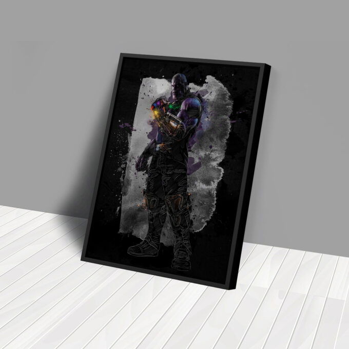 Thanos Poster Marvel Comics Art Canvas Wall Art Print Home Decor Framed Poster Gift for Kids