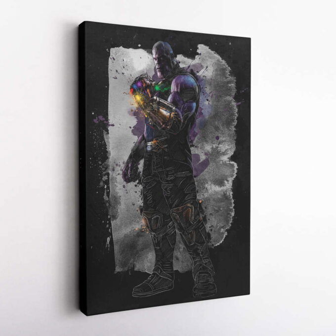 Thanos Poster Marvel Comics Art Canvas Wall Art Print Home Decor Framed Poster Gift for Kids